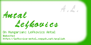 antal lefkovics business card
